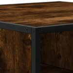 vidaXL Table basse chêne fumé 80x80x30 cm bois d'ingénierie et métal