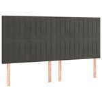 vidaXL Sommier à lattes de lit et matelas Gris foncé 180x200cm Velours