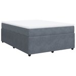 vidaXL Sommier à lattes de lit et matelas Gris foncé 140x190cm Velours