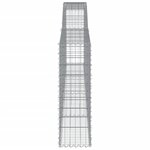 vidaXL Paniers à gabions arqués 9 Pièces 400x30x100/120 cm Fer galvanisé