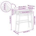 vidaXL Jardinière avec support Naturel 100 x 38 x 114 cm Bambou