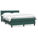 vidaXL Sommier à lattes de lit et matelas vert foncé 160x220cm velours