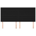 vidaXL Tête de lit Noir 180x5x118/128 cm Tissu