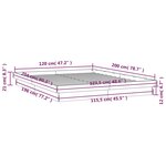 vidaXL Cadre de lit à LED sans matelas 120x200 cm bois massif