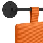 vidaXL Tête de lit suspendue Orange Tissu en velours côtelé