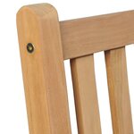 vidaXL Chaises de jardin lot de 2 et coussins crème Bois teck massif