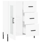 vidaXL Buffet blanc 69 5x34x90 cm bois d'ingénierie