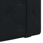 vidaXL Tête de lit suspendue Avec lumière LED Noir Velours