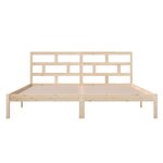 vidaXL Cadre de lit Bois de pin massif 140x190 cm
