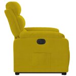 vidaXL Fauteuil inclinable électrique jaune Velours