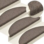 vidaXL Tapis autoadhésifs de marches 5 Pièces Crème 65x21x4 cm Aiguilleté