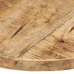 vidaXL Dessus de table Bois de manguier solide Rond 25-27 mm 50 cm
