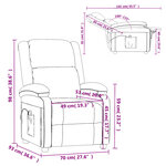 vidaXL Fauteuil inclinable électrique vert foncé velours