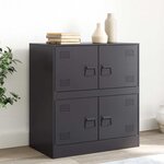 vidaXL Buffet noir 67x39x73 cm acier