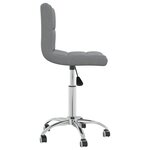 vidaXL Chaise pivotante de salle à manger Gris clair Tissu