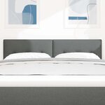 vidaXL Tête de lit avec tête de lit Gris foncé 160 cm Cuir synthétique