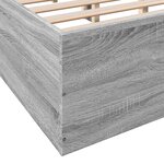 vidaXL Cadre de lit sans matelas sonoma gris 135x190 cm