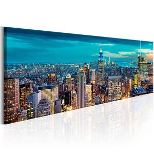 Tableau - blue metropolis l x h en cm 150x50