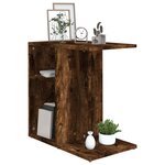 vidaXL Table d'appoint Chêne fumé 50x30x50 cm Bois d'ingénierie