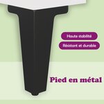 vidaXL Table de chevet blanc 40x35x50 cm bois d’ingénierie