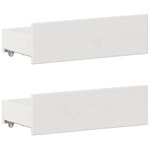 vidaXL Lit bibliothèque sans matelas blanc 180x200 cm bois pin massif