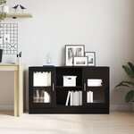 Buffet vidaXL Noir Chêne 120x30 5x70 cm en bois composite