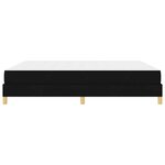 vidaXL Lit à ressorts avec matelas Noir 180 x 200 cm tissu
