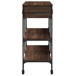 vidaXL Chariot de cuisine chêne marron 105x42x95 cm bois d'ingénierie