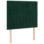 vidaXL Sommier à lattes de lit avec matelas Vert foncé 90x200 cm