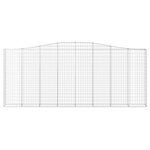 vidaXL Paniers à gabions arqués 7 Pièces 400x30x160/180 cm Fer galvanisé