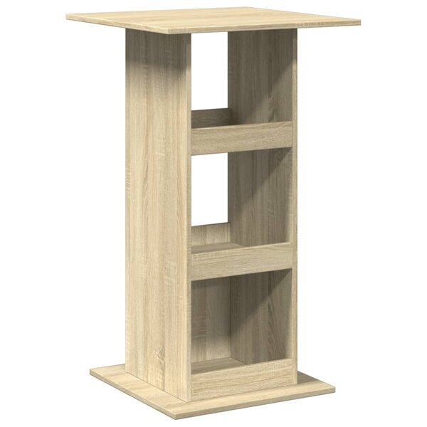 vidaXL Table de bar avec rangement chêne sonoma bois d'ingénierie