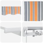vidaXL Auvent Rétractable Multicolore 350 x 200 cm tissu