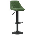 vidaXL Tabourets de bar lot de 2 vert foncé velours