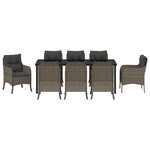 vidaXL Ensemble de salle à manger pour jardin 9 Pièces Gris Poly rotin