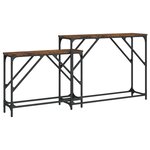 vidaXL Tables console gigognes 2 Pièces chêne fumé bois d'ingénierie
