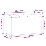 vidaXL Banc de rangement chêne artisanal 82x42x45 cm bois d'ingénierie
