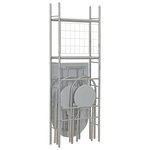 vidaXL Ensemble à dîner pliant 3 Pièces et étagère de rangement MDF acier