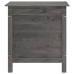 vidaXL Boîte de rangement de jardin anthracite bois massif de sapin