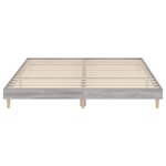 vidaXL Cadre de lit sonoma gris 200x200 cm bois d'ingénierie