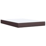 vidaXL Sommier à lattes de lit avec matelas Marron foncé 140x200 cm