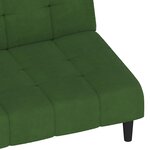 vidaXL Canapé-lit à 2 places vert foncé velours