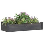 vidaXL Lit surélevé de jardin doublure 120x45x25 cm bois massif sapin