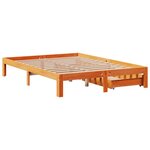 vidaXL Cadre de lit avec tiroirs sans matelas cire marron 120x190 cm