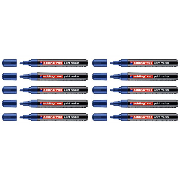 Marqueur Peinture 790 Bleu Pointe Moyenne 2-3 mm x 10 EDDING