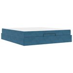 vidaXL Cadre de lit avec matelas avec matelas 2 Pièces Bleu Velours