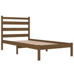 vidaXL Cadre de lit sans matelas marron miel bois massif 100x200 cm