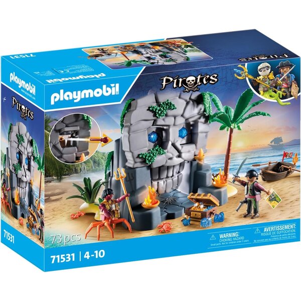 PLAYMOBIL 71531 - Pirates Ile au trésor avec pirate et monstre marin
