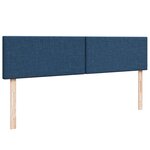 VidaXL Cadre de lit ottoman avec matelas bleu 200x200cm tissu