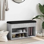 vidaXL Banc à chaussures gris béton 82x32x45 5 cm bois d'ingénierie