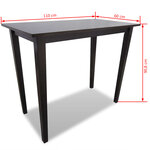 vidaXL Table de bar en bois Marron